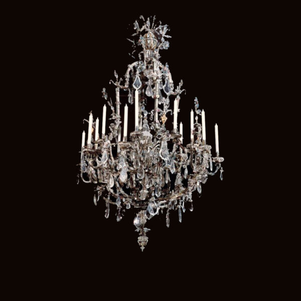 Grand lustre en verre, Époque Louis XIV.