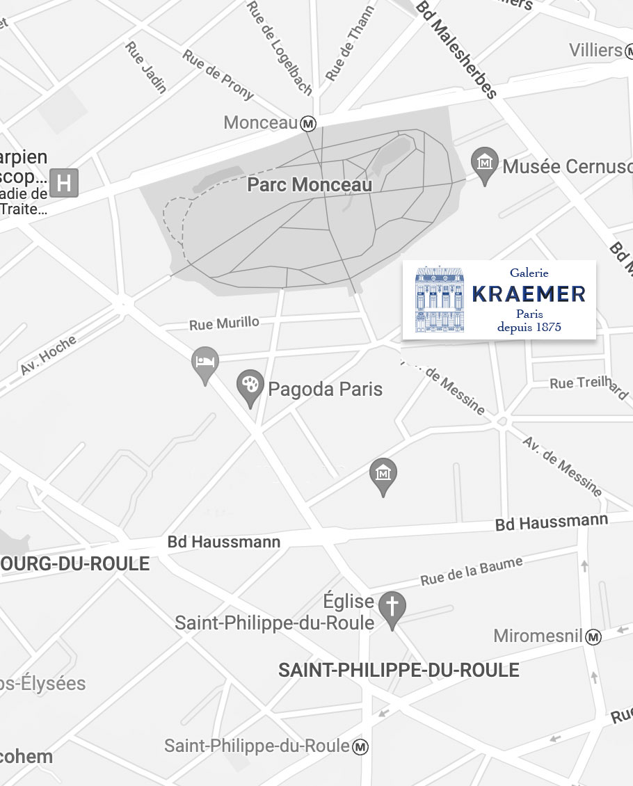 Localisation Galerie Kraemer, Paris, depuis 1875