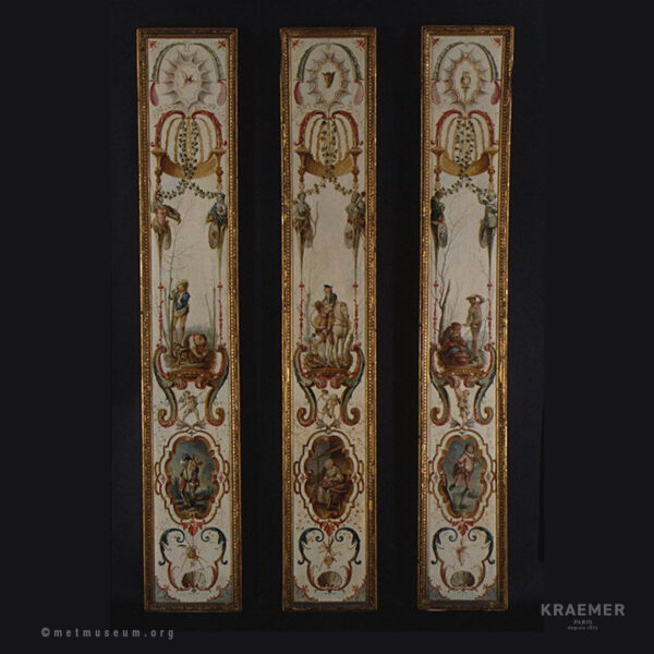 Kraemer dans les musées : Watteau, Janvier et février. 7 panneaux.