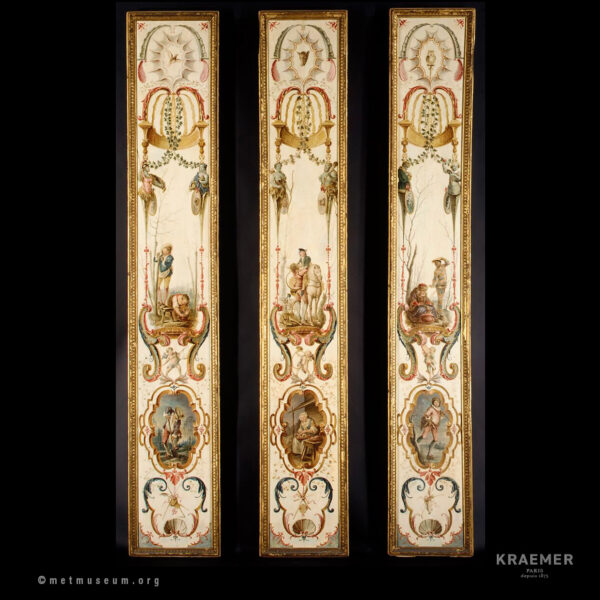 Kraemer dans les musées : Watteau, Novembre et décembre. 7 panneaux.