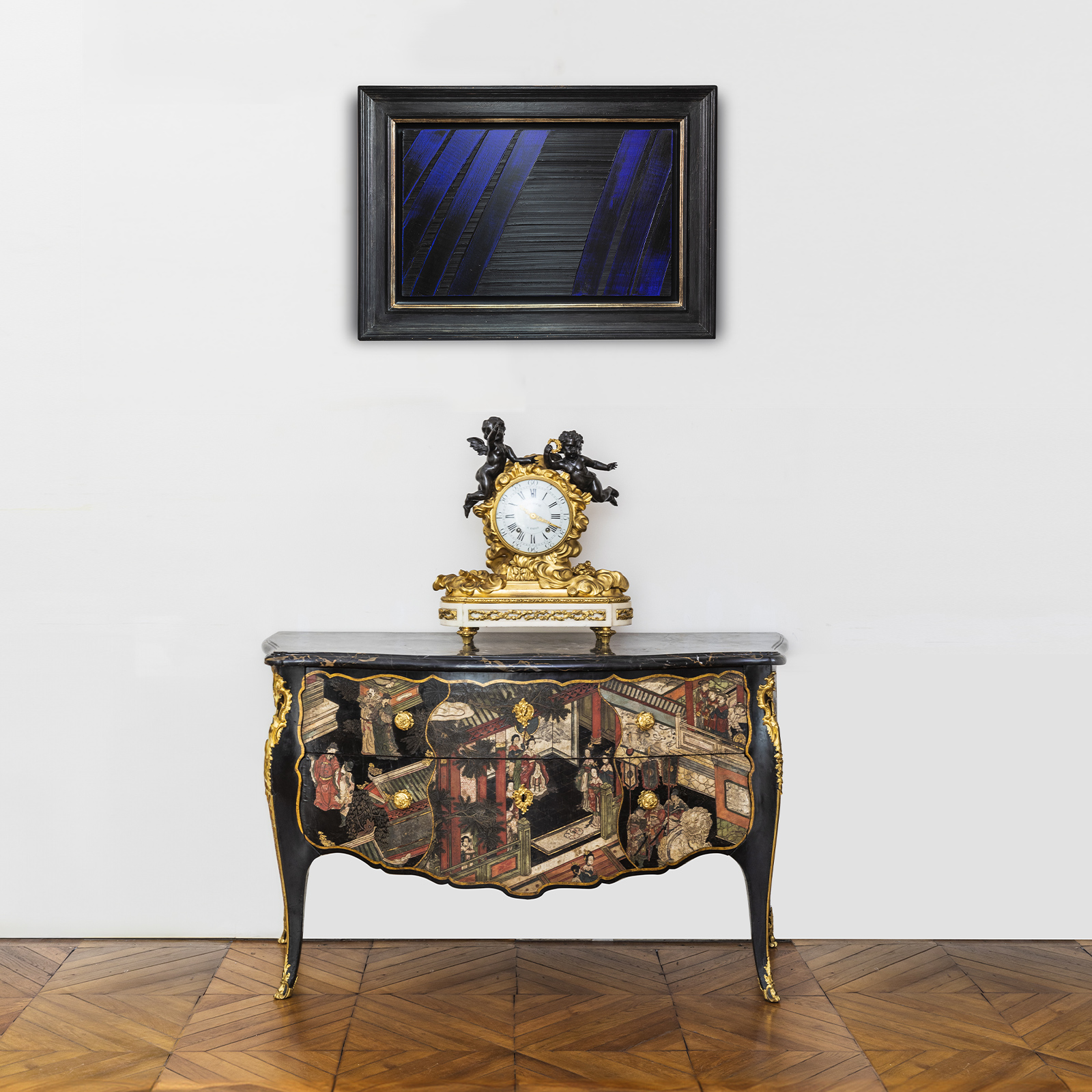 Pierre Soulages et commode de Jean Holthausen