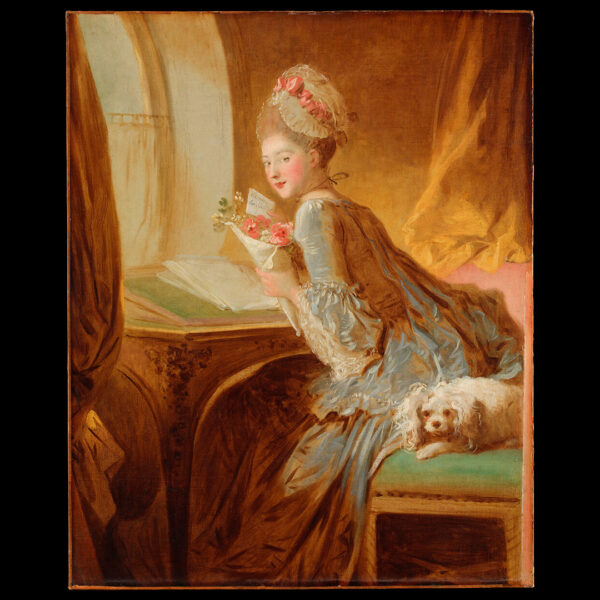 La Lettre d'amour, Fragonard, 1770. Métropolitan Muséum of Art, NY.