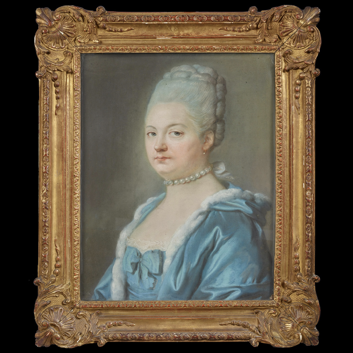 Pastel « Dame de qualité » École française, 18e siècle