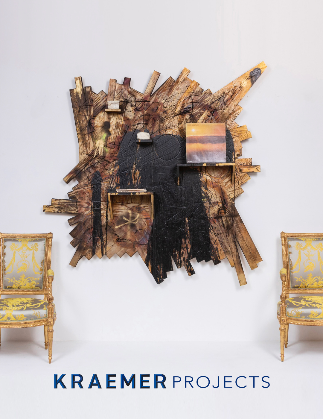 Rashid Johnson (né en 1977), Sunshine, 2014. Paire de fauteuils, époque Louis XVI, estampillée par Georges Jacob.