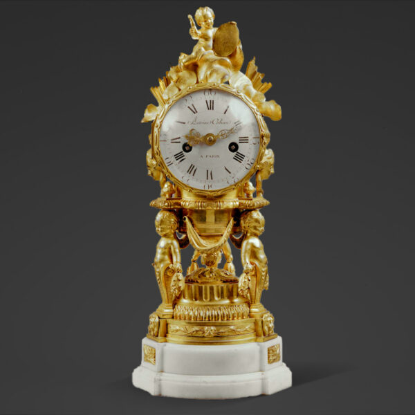 Pendule en bronze ciselé et doré, par Robert Osmond