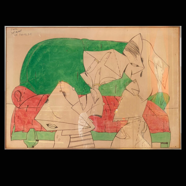 VALERIO ADAMI Né en 1935 Le nozze. Just married, 1965