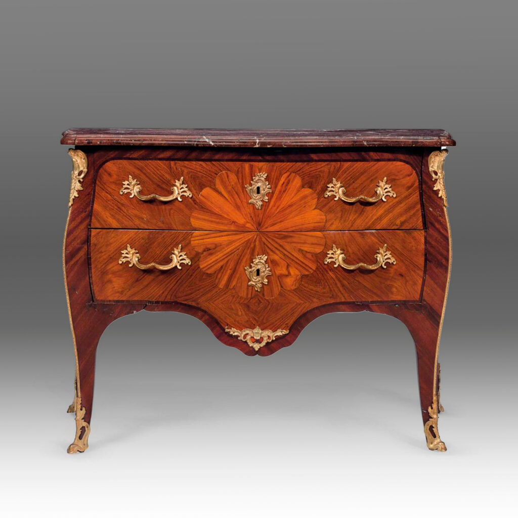 Commode en bois de violette et en bois de tulipier