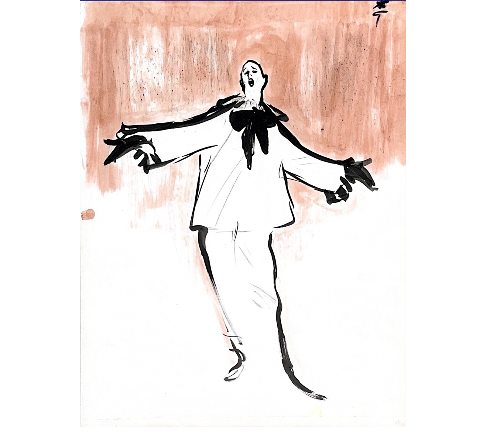 René Gruau (1909-2004) Le Clown blanc Aquarelle et encre sur papier René Gruau (1909-2004) Le Clown blanc Aquarelle et encre sur papier